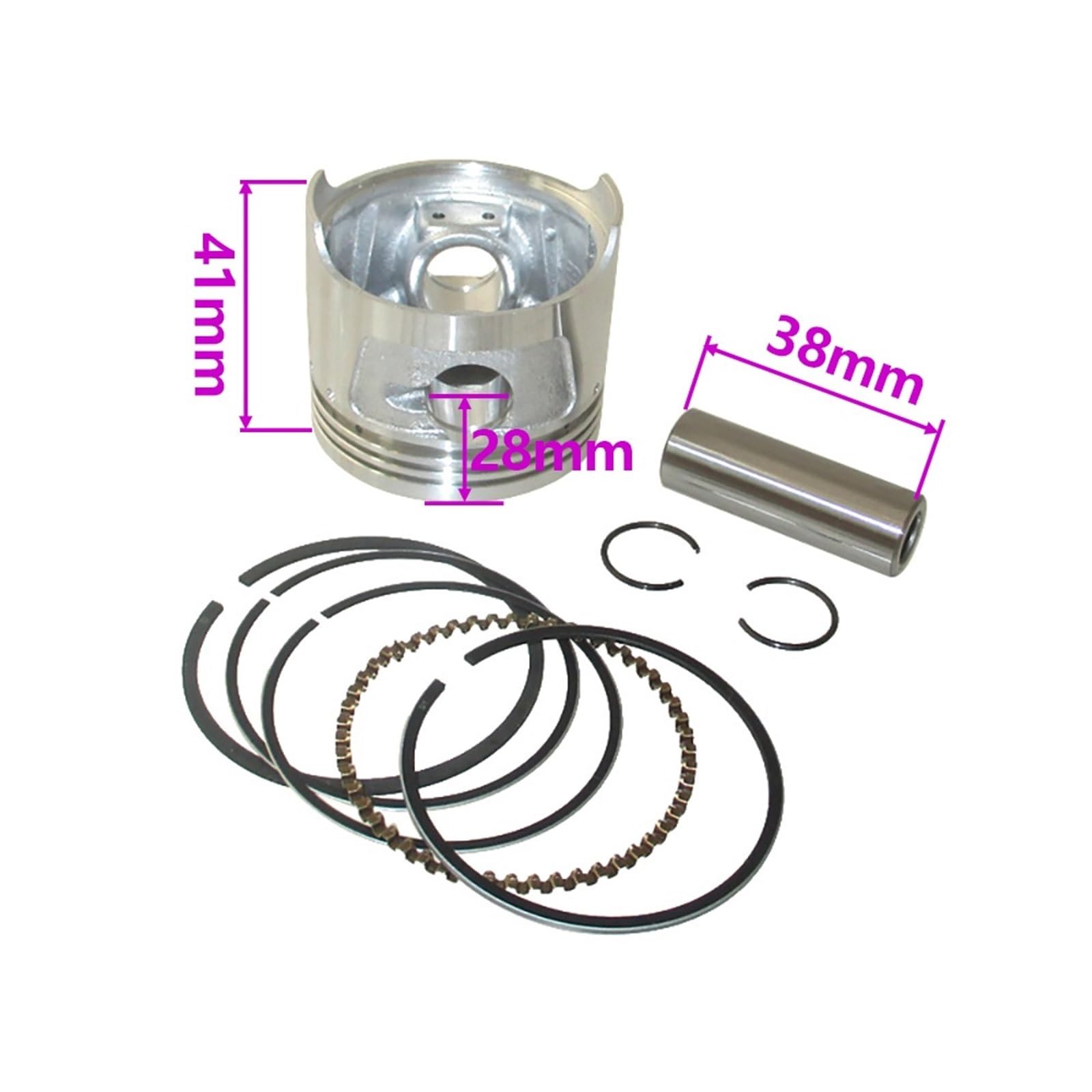 Compatibile con 70cc 90cc Pit Dirt Bike ATV Quad Set di Fasce Elastiche pistone da 47mm