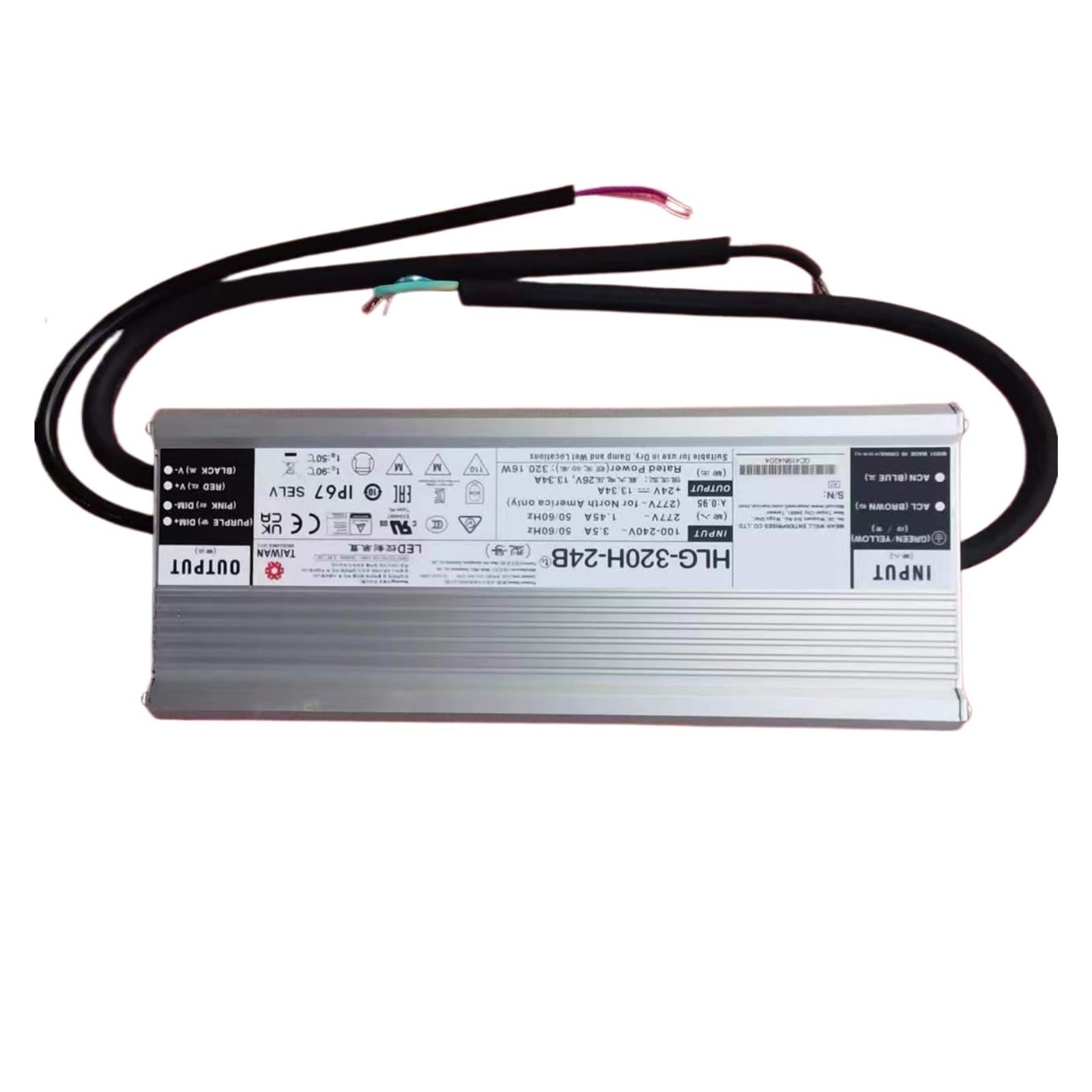 BALYDLUL 320W constant voltage+constant current dimmable LED driver HLG-320H 12V 15V 20V 24V 30V 36V 42V 48V 54V B(HLG-320H-54B 54V)