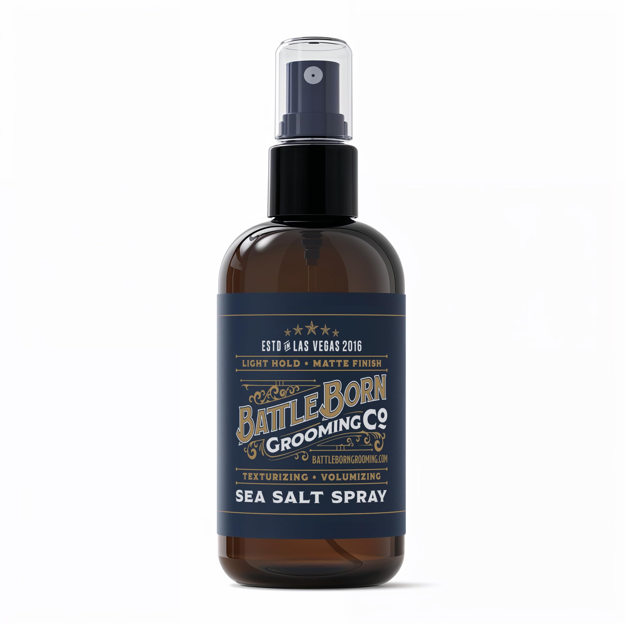 Battle Born Grooming Co Sea Salt Spray (8 fl oz) – Natural, Vegan, Texturizing Spray for Effortless Beach Hair & Waves – Adds Volume, Texture, and