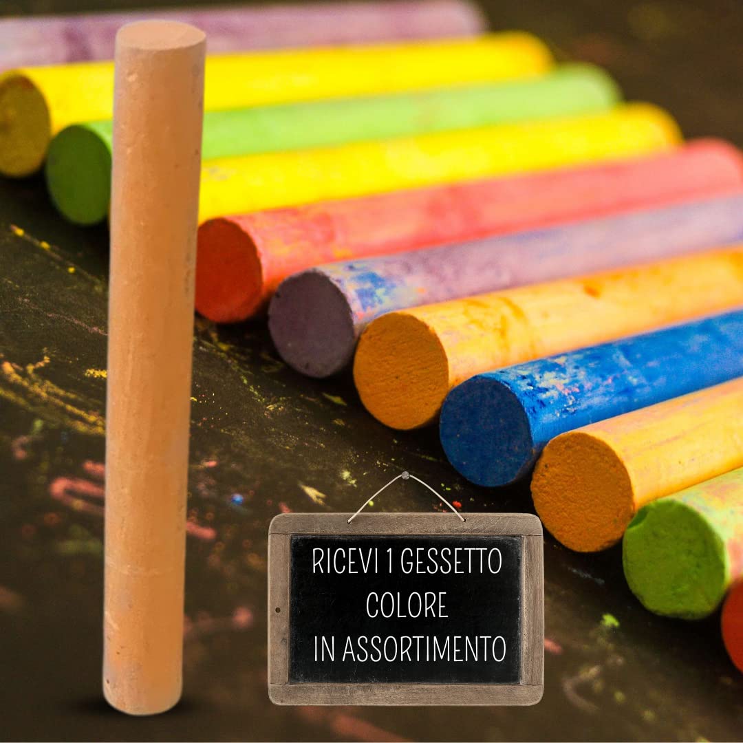 Lavagna Appendibile A Cuore Con Mimosa Finta - 20x15 Cm, Gessetto Bianco Incluso, Ideale Regalo - Foto 10