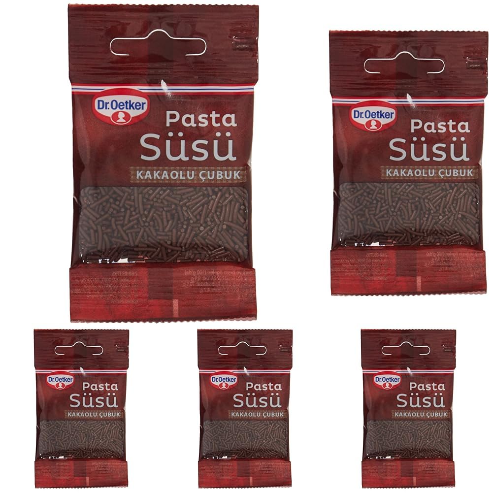 Dr. Oetker Dekor Pasta Süsü Kakaolu Çubuk 10 Gr 5li paket