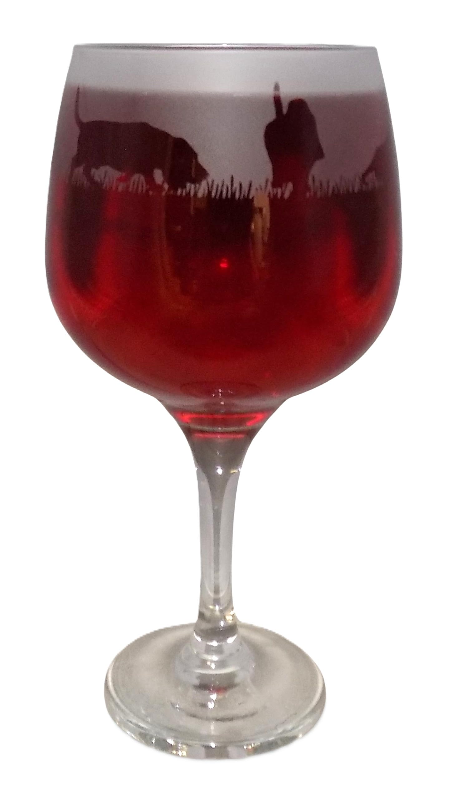 Basset Hound Hand Etched Gin Glass