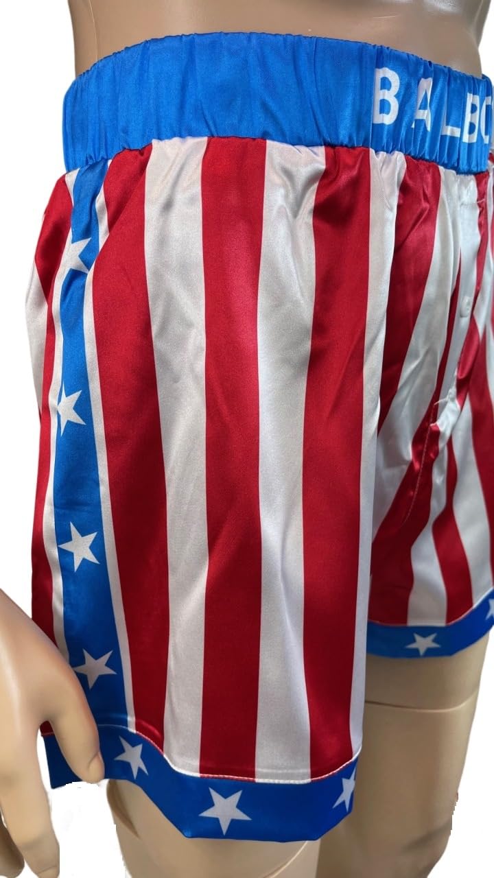 Rocky Balboa - Boxer da uomo con bandiera americana Apollo Movie Boxing
