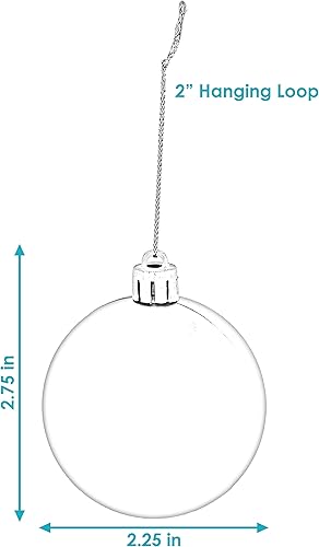 Miniatura 3 de Sunnydaze Holly Jolly - Juego de adornos de bolas de Navidad inastillables con ganchos de 50 unidades