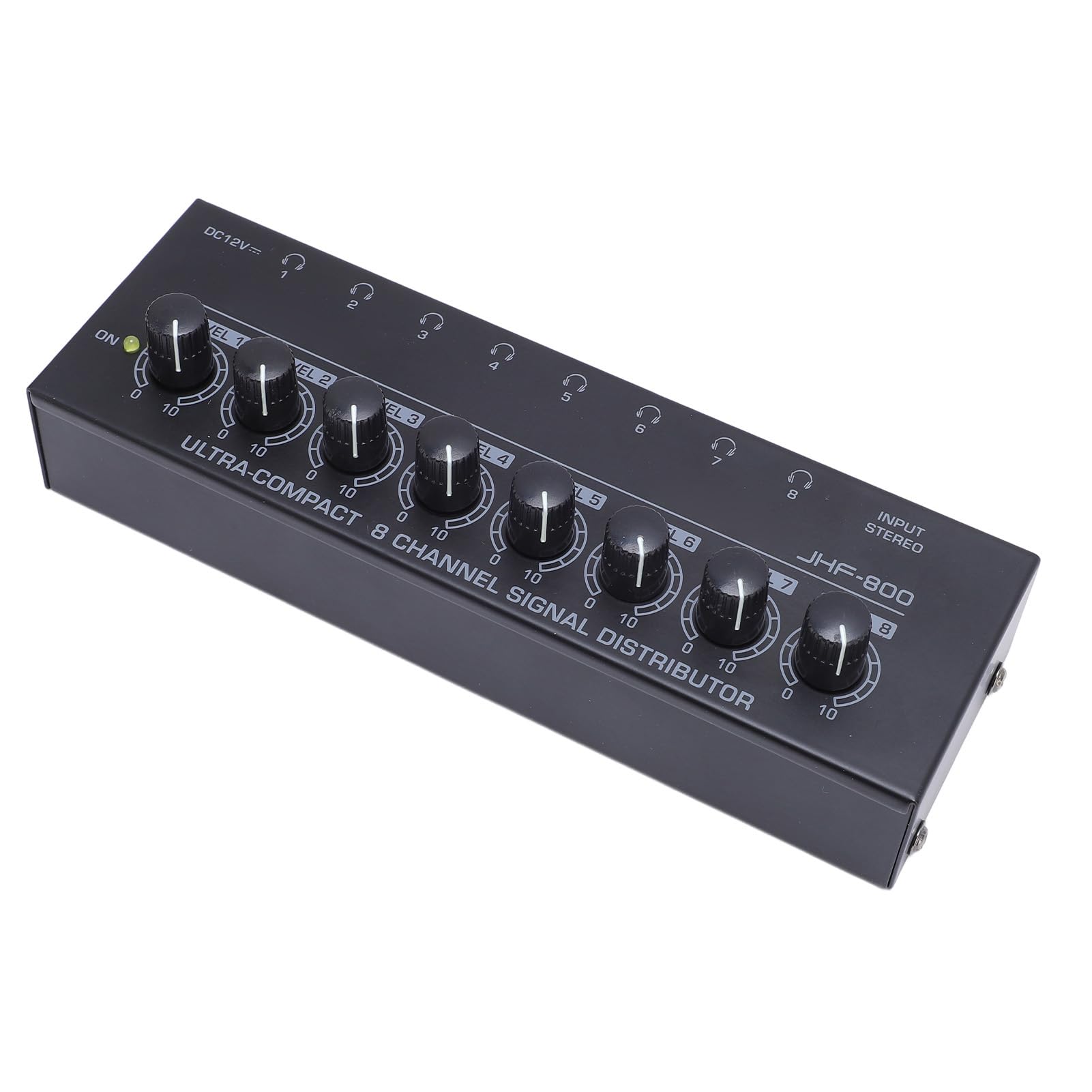 Gugxiom Amplificatore per Cuffie, Amplificatore per Cuffie Stereo Portatile con 8 Uscite e 1 Ingresso per Prestazioni, Amplificatore Operazionale a Basso Rumore, Amplificazione a 8