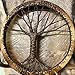 FINDYUN Tree of Life Shaman Drum, Siberian Drum Spirit Music, Handcrafted Wood+Leather, 25cm Diameter