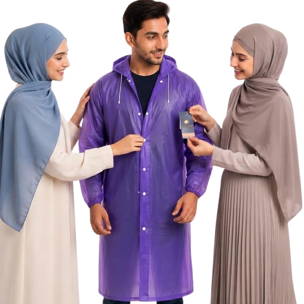 (𝐒𝐩𝐞𝐜𝐢𝐚𝐥 𝟏𝟓 𝐘𝐞𝐚𝐫𝐬 𝐖𝐚𝐫𝐫𝐚𝐧𝐭𝐲 EVA Waterproof Hooded Raincoat for Men & Women, Unisex Lightweight Reusable Long Coat with Snap Buttons, Waterproof Riding Gear for-image-11