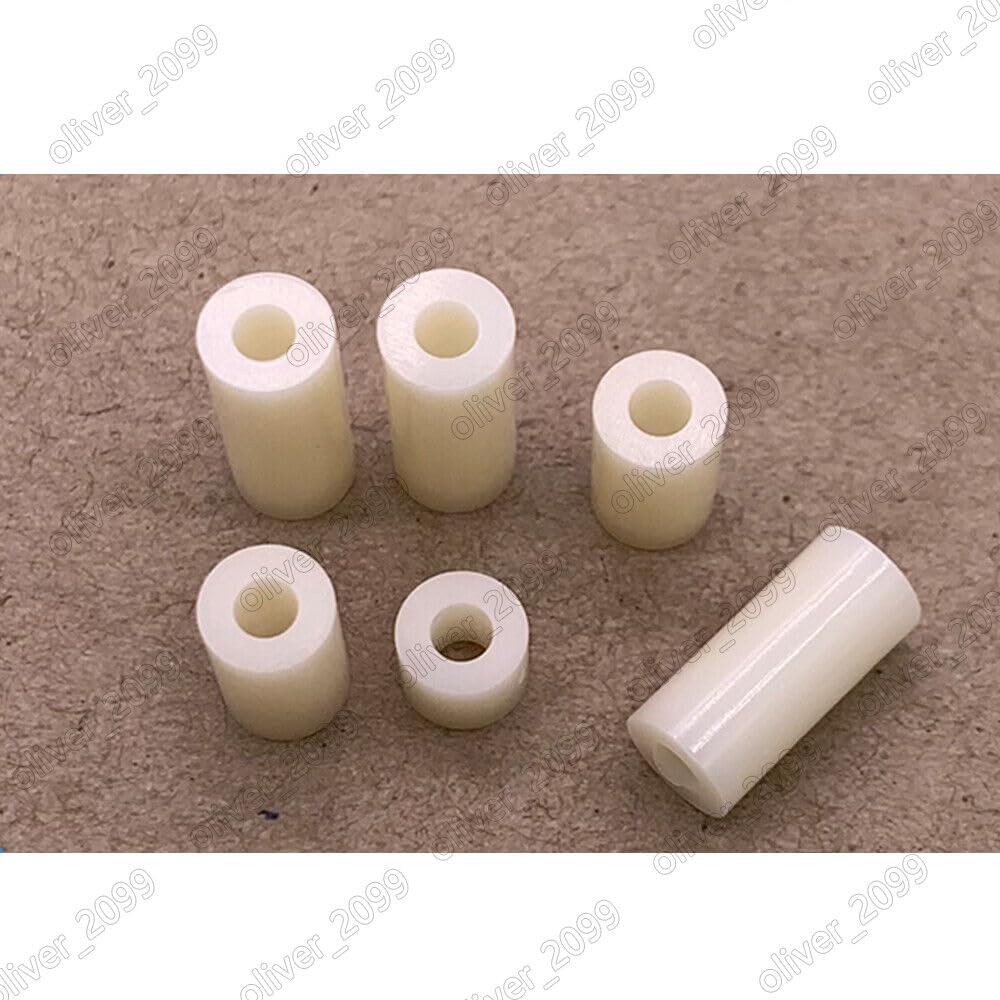200 Stück, M3 M4, weiß, ABS-Nylon, rund, ohne Gewinde, Abstandshalter, Abstandshalter(20mm,M4)