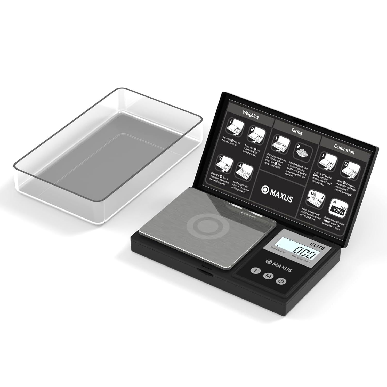 Precision Mini Scale 200 x 0.01g MAXUS Elite Digital Jewelry Scale