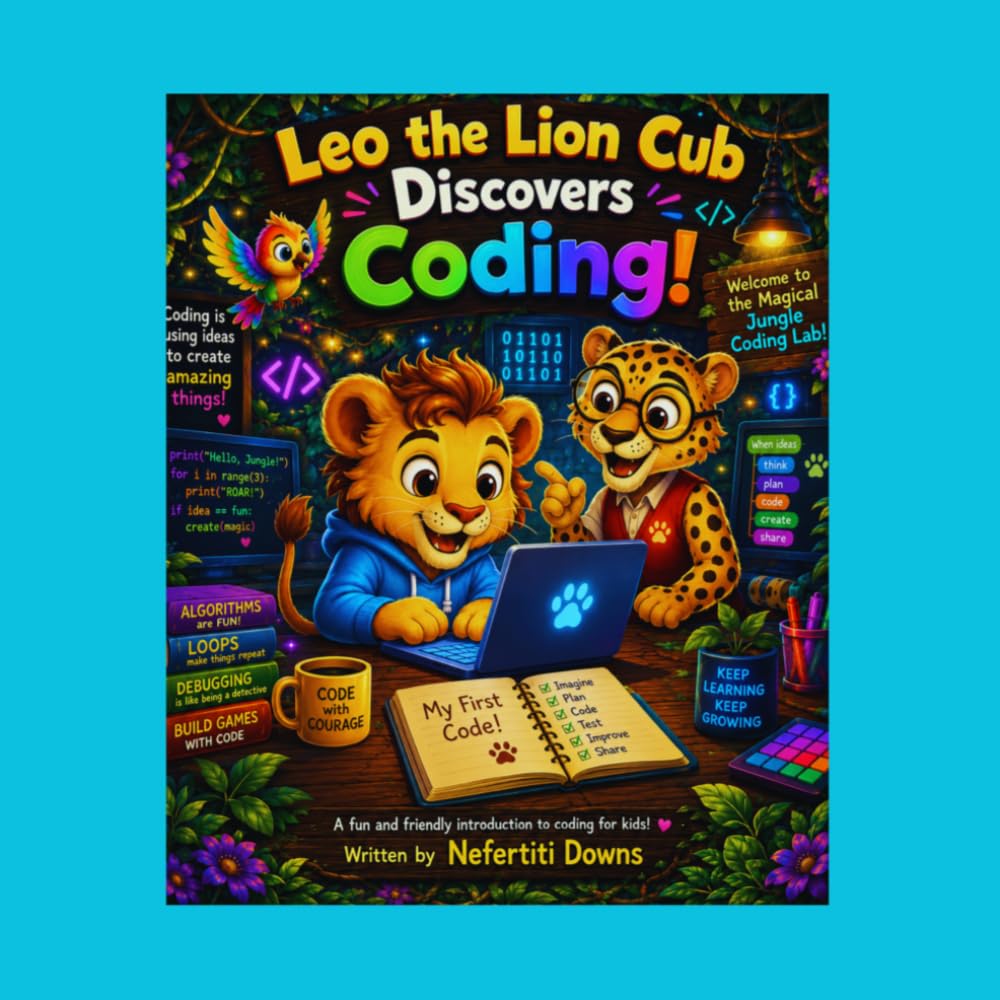 Leo the Lion Cub Discovers Coding: Coding Concepts Made Fun for Kids Ages 6–10 (STEM Learning Adventures)