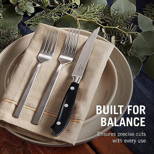 Victorinox Grand Maître, coltello da bistecca professionale, lama extra affilata, affilatura diritta, 12 cm, manico in plastica, acciaio inossidabile, nero - immagine 6