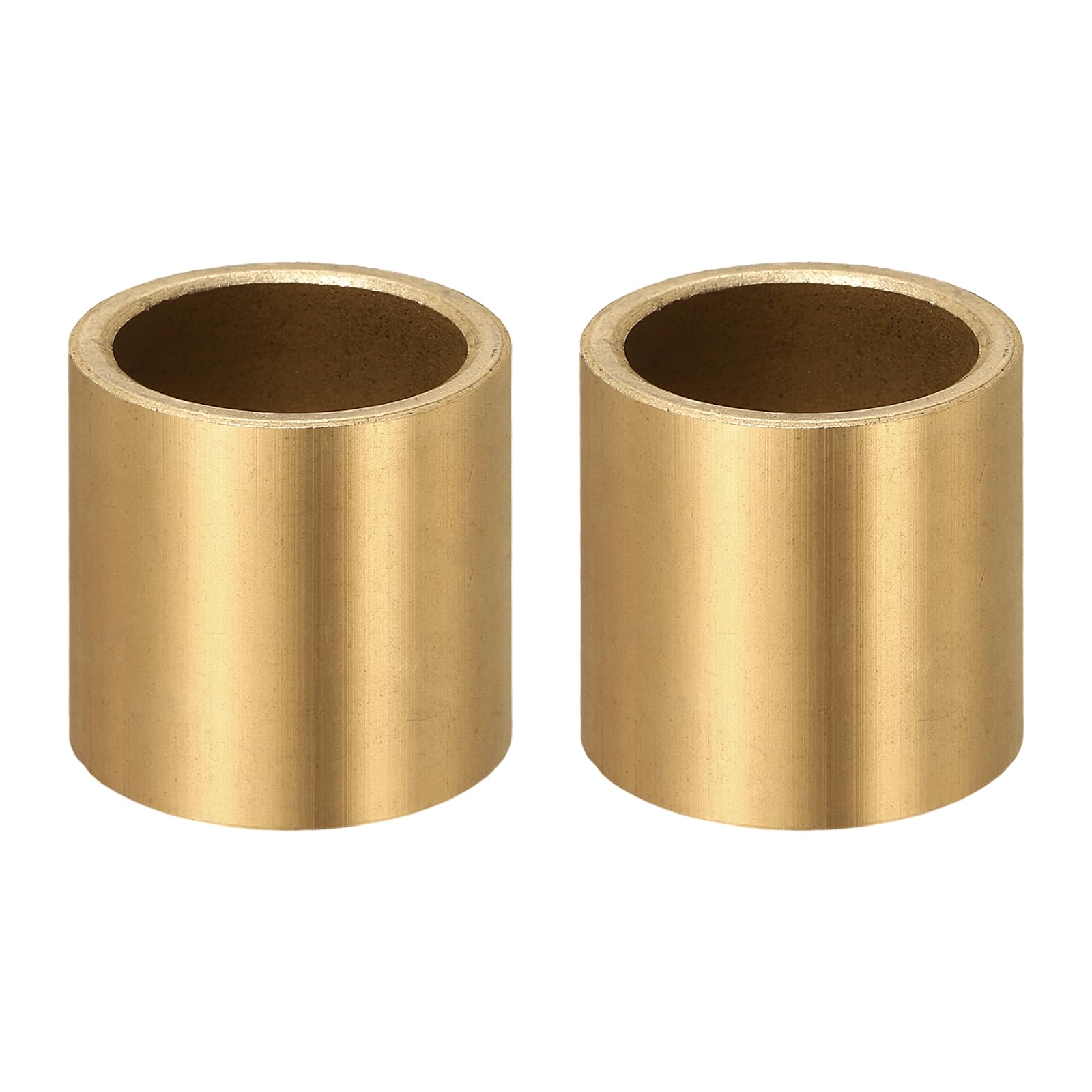 sourcing map Lot de 2 roulements à douille, alésage de 20 mm x 25 mm de diamètre extérieur x 25 mm de longueur, bagues auto-lubrifiantes en bronze fritté