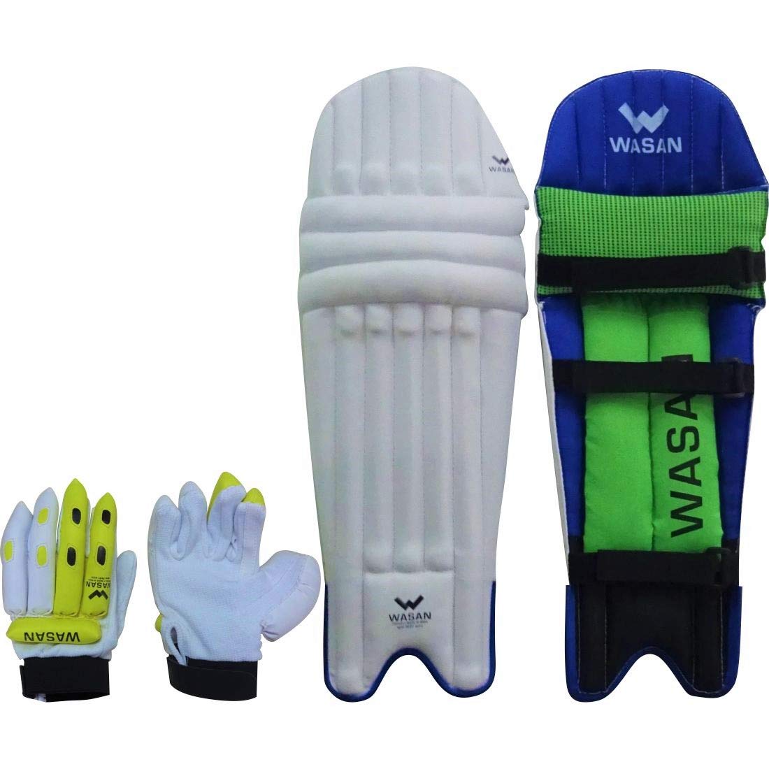WASAN Cricket Batting Legguard Pads and Cricket Batting Gloves Set(7-10 Years) PVC, Size Small Boy,1 Pair White (B08WCFCB68) Amazon Price History, Amazon Price Tracker