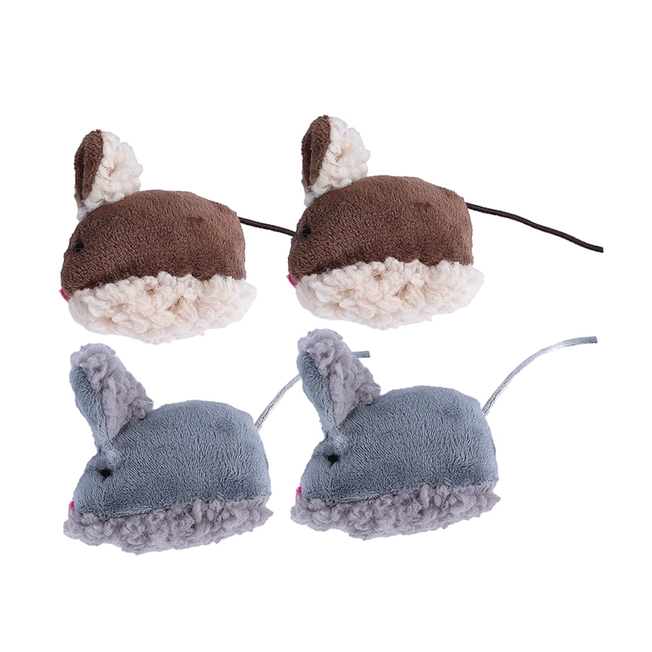 Happyyami 20stücke Teiliges Katzenspielzeug Interaktive Mause Für Katzen Fördert Das Spielen Zahnpflege Für Aktive Kätzchen Beschäftigung Drinnen Süßes Design