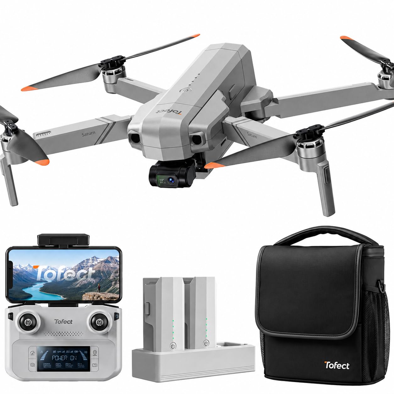 Holy Stone Saturn T60A 3-Axis Gimbal Drone with Camera for Adults, 8K Photos & 4K HDR Video, 90-Min Flight Time, 10KM Transmission, AI Smart Follow, Night Vision, Weightless Shuttle, Smart RTH