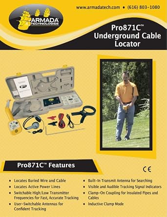 Pro871C Underground Cable Locator with Inductive Clamp