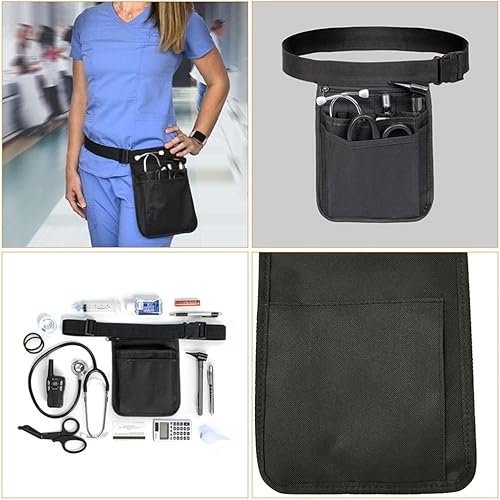 Miniatura 2 de Bolsa de cintura para herramientas de jardín, bolsa de enfermera, bolsillo con cremallera, tela Oxford para jardinería