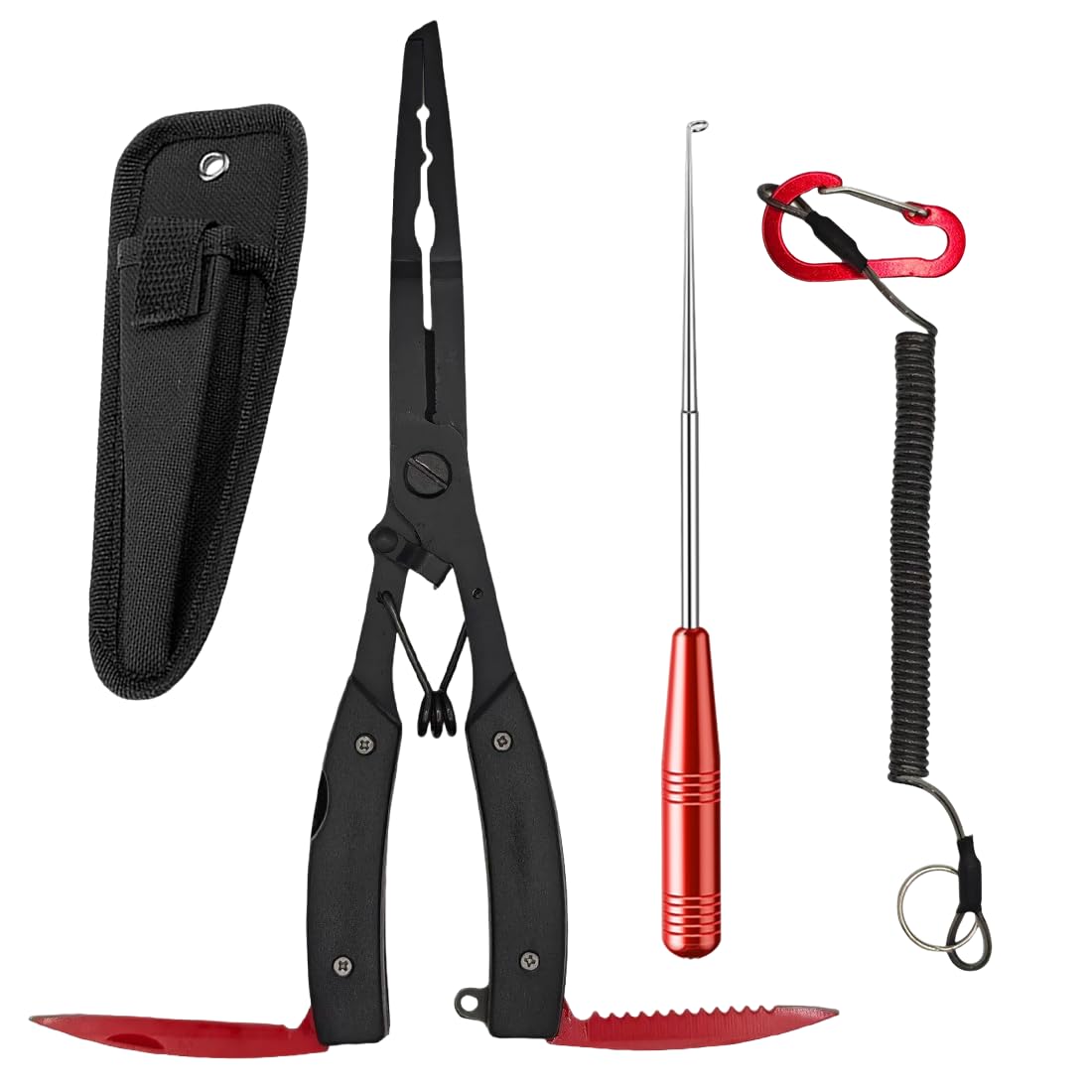 3 Pezzi Set Di Pinza Multi Pesca Portatili Con Cordino