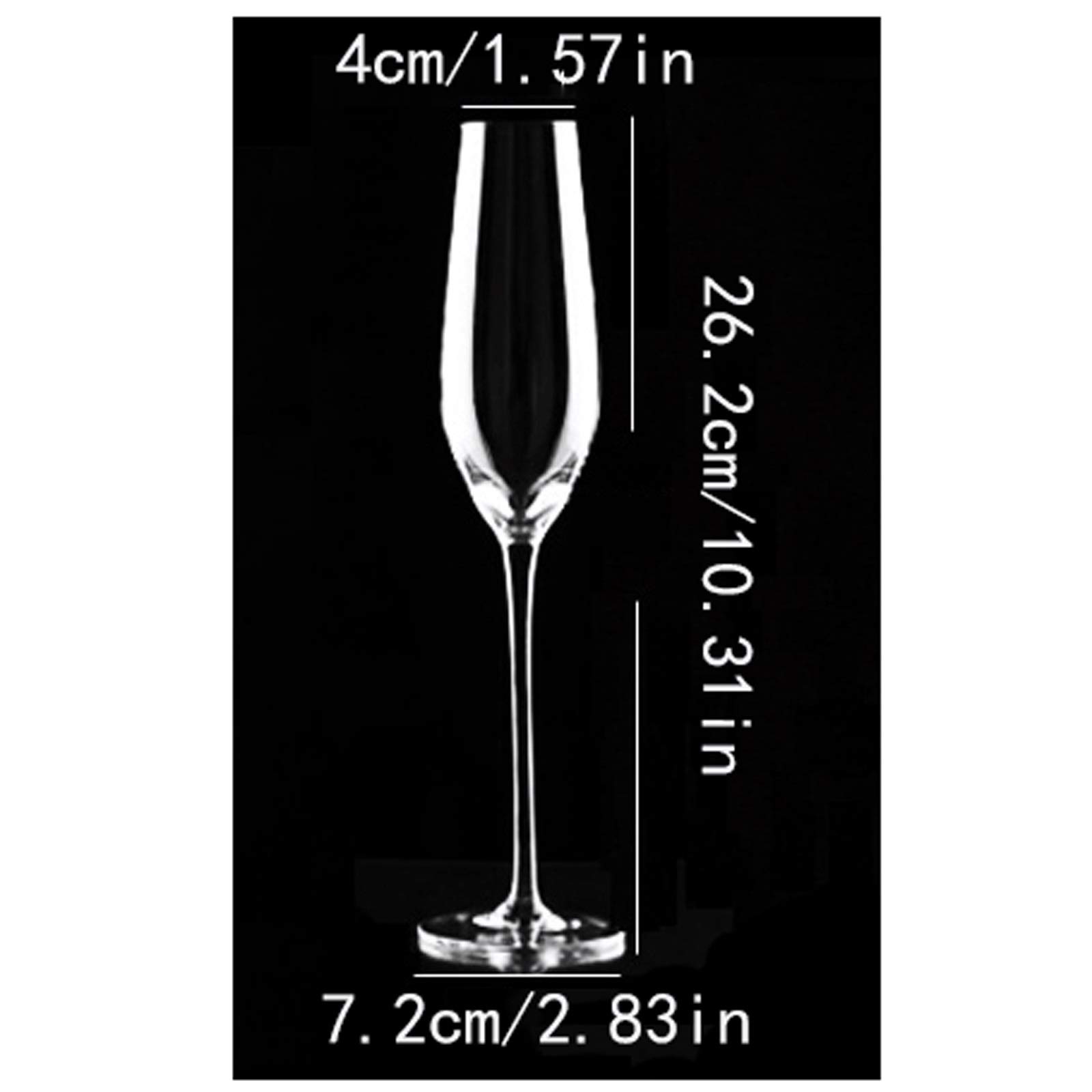 Wein Gläser Kristallglas Champagner Gläser, Mundgeblasenes Glas Champagner Flöten, 230Ml 4 Pcs