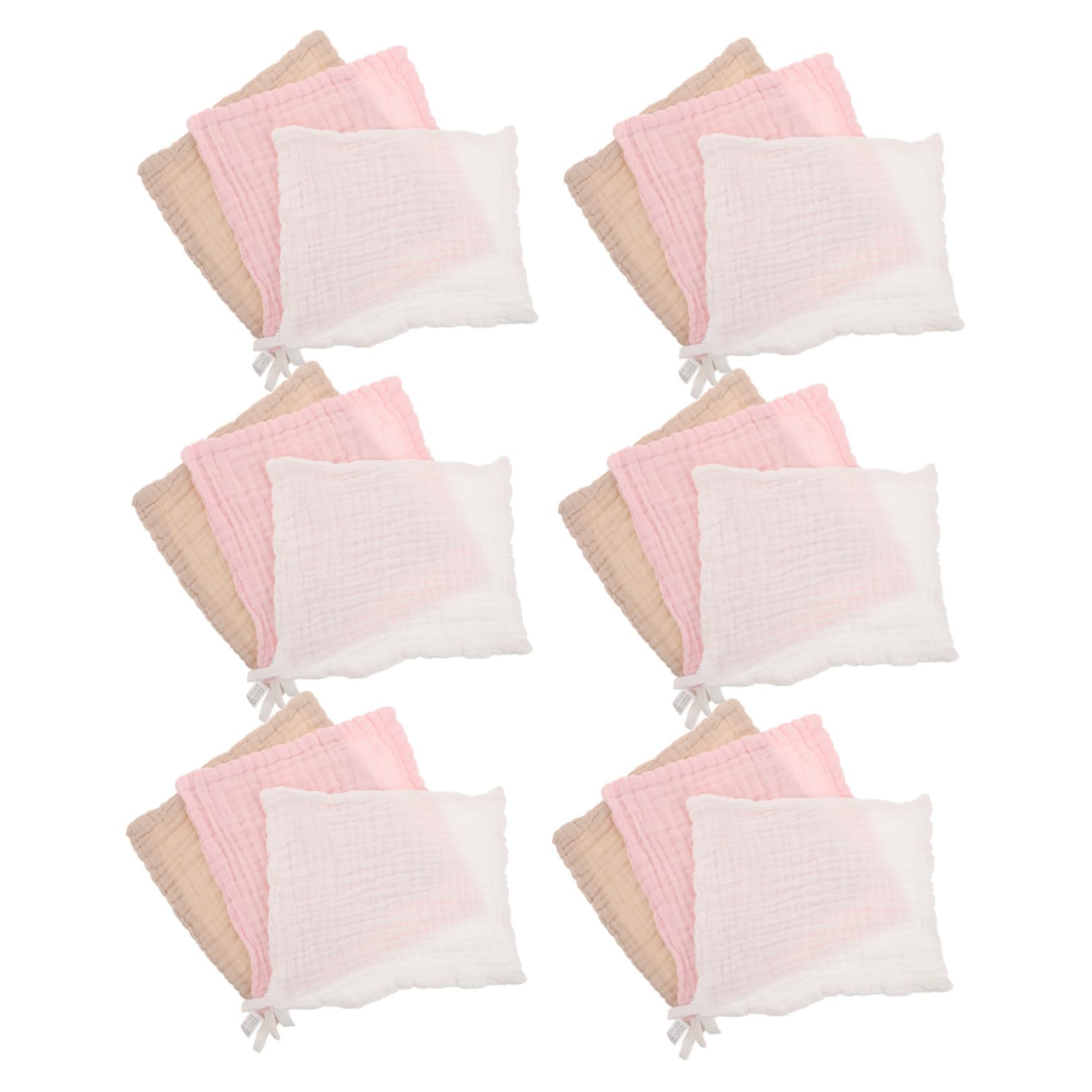 Toyvian 18 Pollici Asciugamano Viso per Neonato in Cotone a Sei Strati, 25x25 Cm, Assorbente e Lavabile in Lavatrice, per Genitori e Borsa per Pannolini
