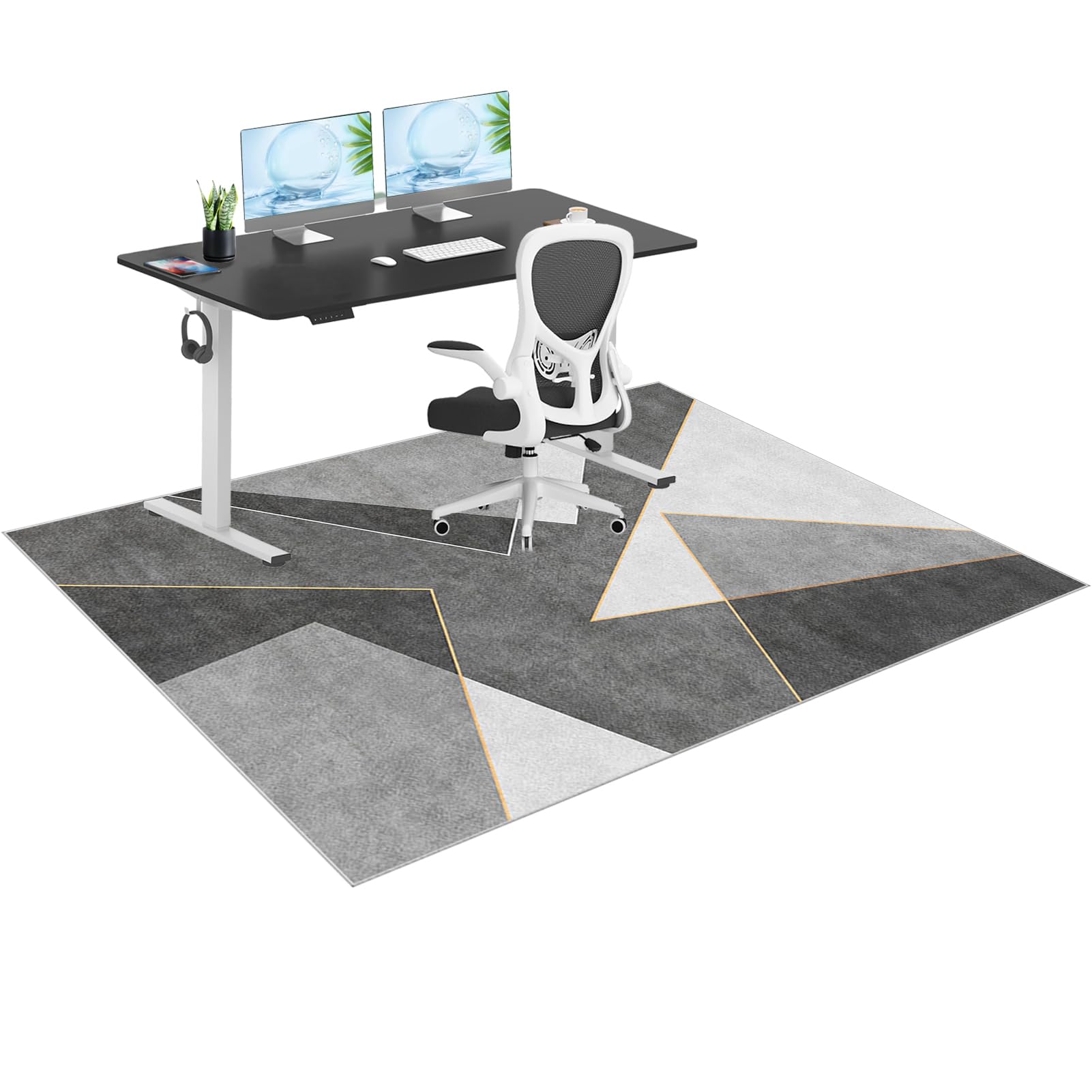 Office Chair Mat for Carpet, Heavy Duty Gaming Chair Mat for Hardwood Floor, Floor Protectors for Rolling Chairs, Computer Desk Chair Mat for Wood Floors, Hard Floor Protection Mat 70 x 100 cm
