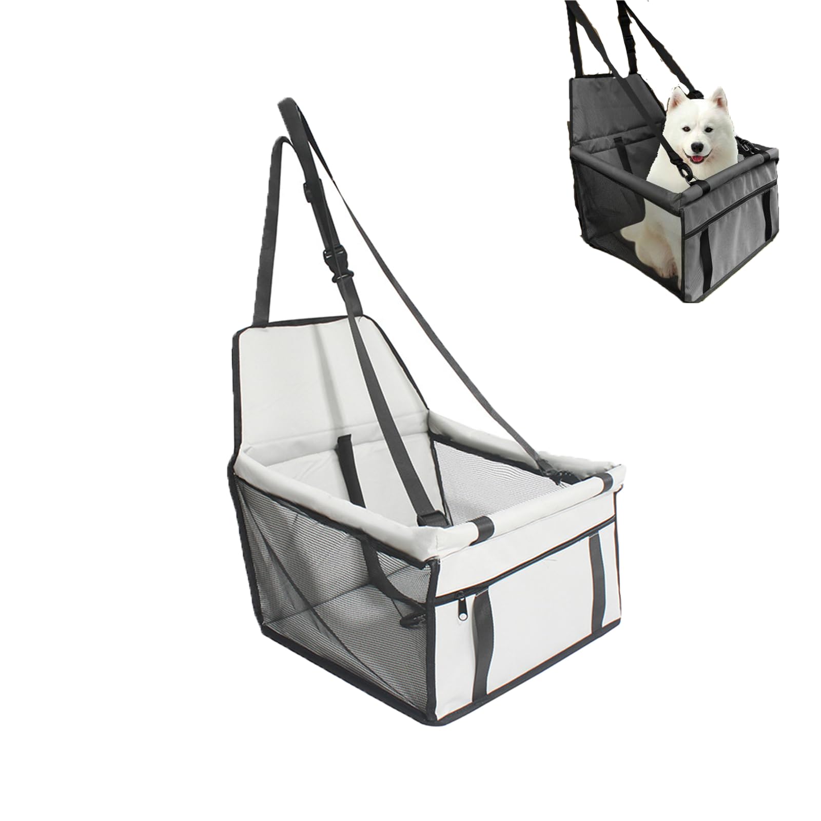 Asiento de Coche Transpirable, Impermeable y Plegable para Perros Pequeños - Asiento Trasero