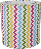 Vista 11 de Aspen Creative 31234A pantalla para lámpara de transición en forma de cilindro con diseño de araña en blanco y patrón de círculos plateados, 20,3 cm