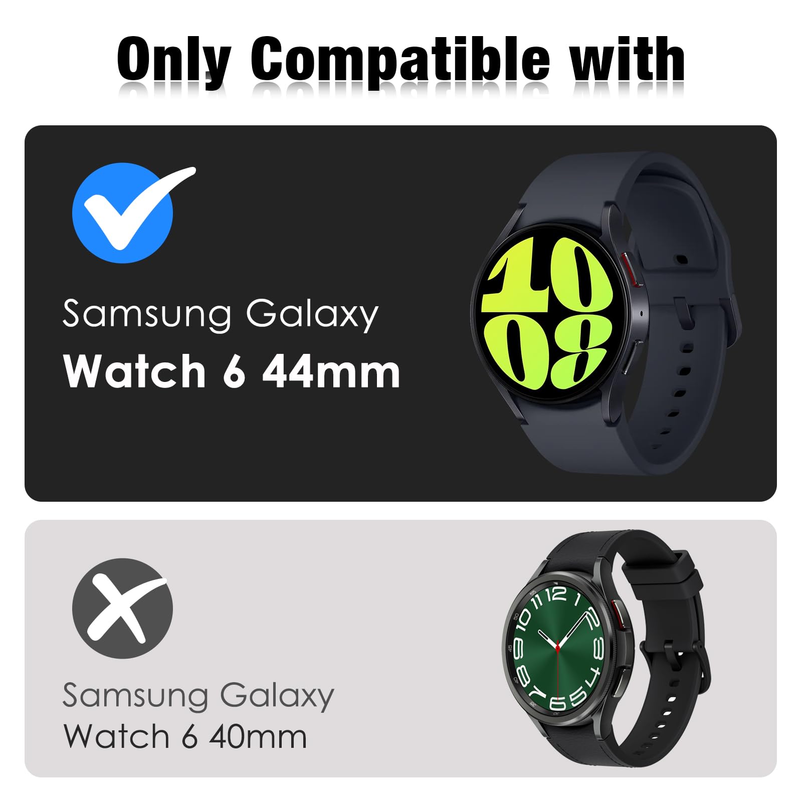 ivoler 3 sztuki etui z osłoną ekranu do Samsung Galaxy Watch 6 44 mm, pełne etui ochronne z miękkiego TPU cienkie, odporne na wstrząsy etui odporne na zarysowania (2 przezroczyste 1 czarne)