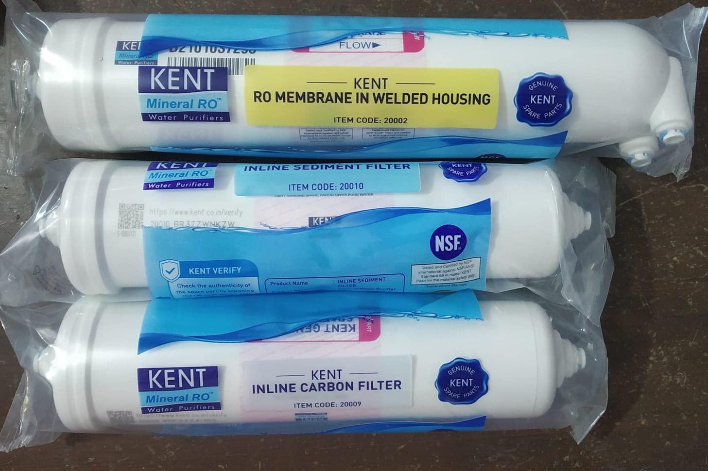 KENT Ro Water service kit ORIGINAL for with Membrane, Sediment Filter, Carbon Filter Mineral in All Domestic RO/UV/UF Water, Ro Service kit, Pure water and Healthy Life KP-19