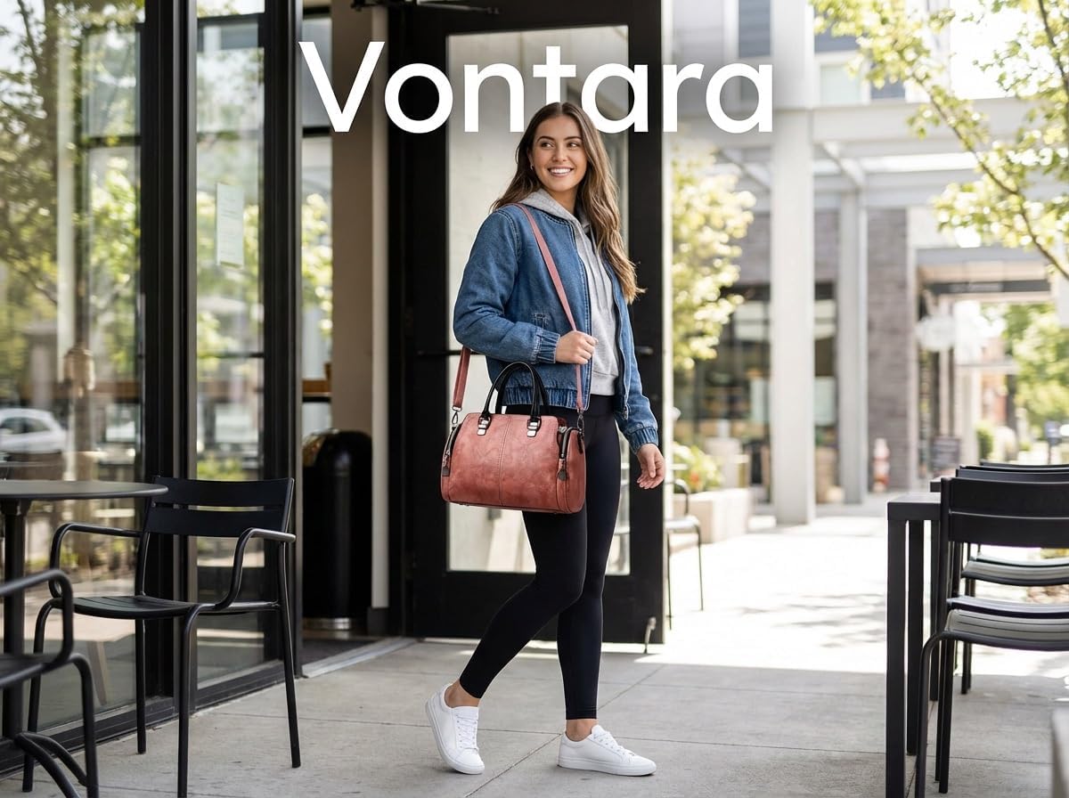 Large Retro Shoulder Bag – Soft Faux Leather Top-Handle Crossbody Handbag for School, Travel & Casual Use | Large, Retro-Style, Faux Leather