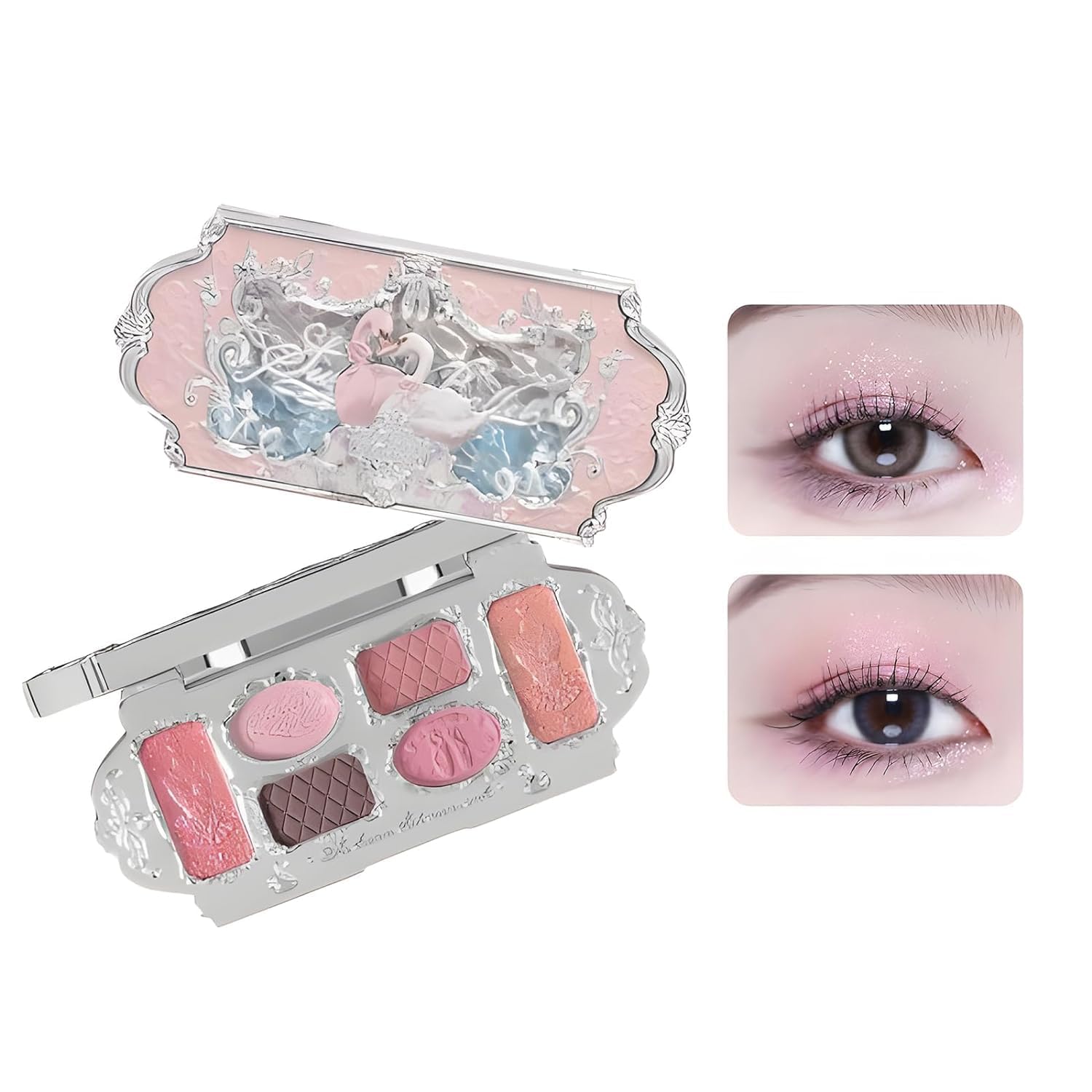 Paleta de sombra de ojos, 6 colores: brillante, mate y cremoso (#03)