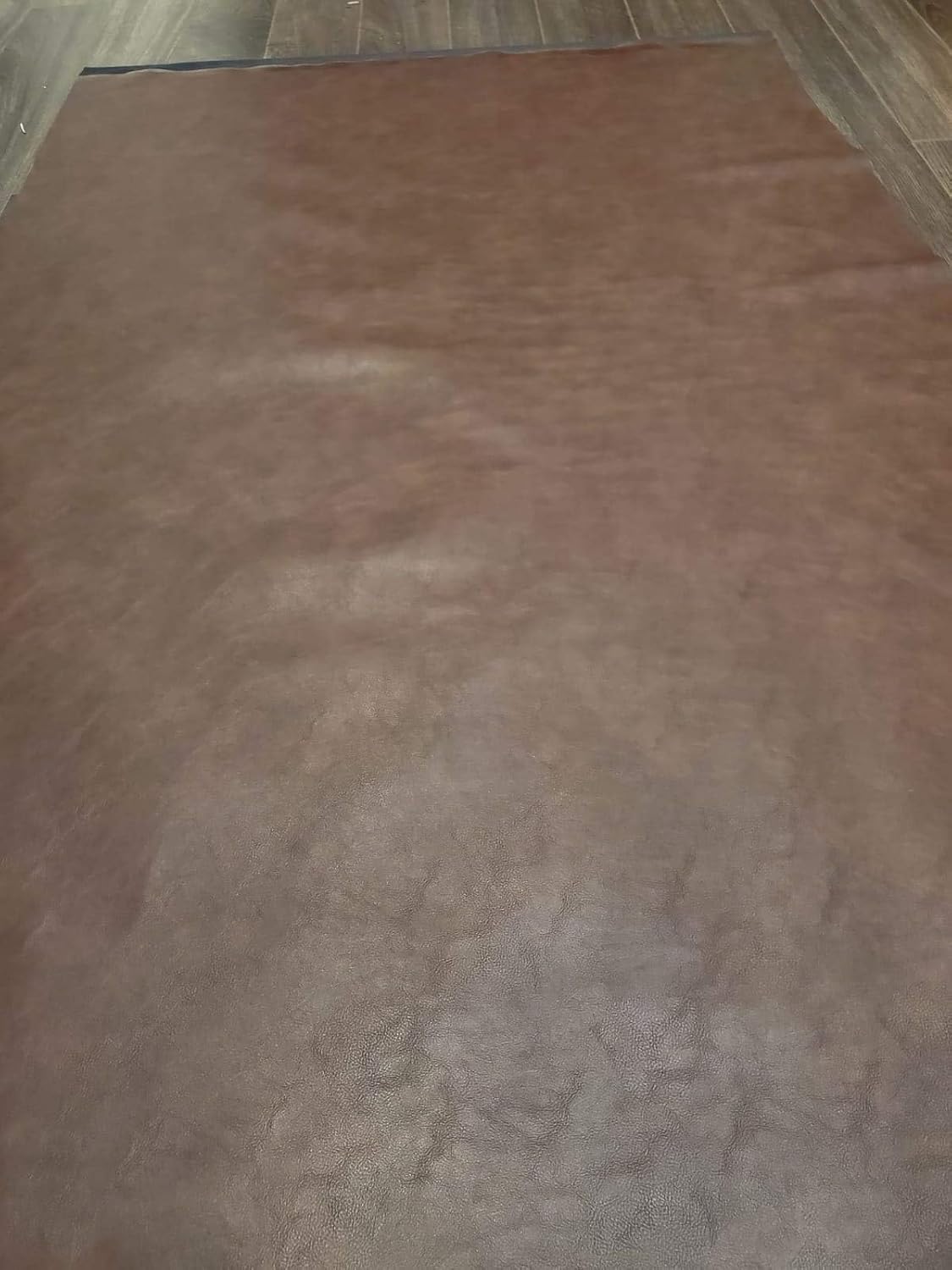 NAT Leathers | Milk Chocolate Dark Brown 2 Tone Fenice Soft Faux Vegan Leather PU Peta Approved Vegan | 1 Yard (36 x 54 inch) Cut by Yard | Synthetic Pleather 0.9 mm Smooth Upholstery | 36"x54"
