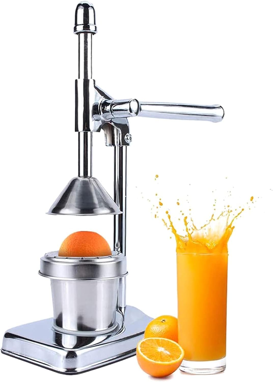 Professionelle Saftpresse Aus Edelstahl, Robuste Hand-orangenpresse Mit Rutschfestem Sockel Und Kraftsparendem Hebel, Leicht Zu Reinigen, Für Orangen, Zitronen, Limetten Und Grapefruits