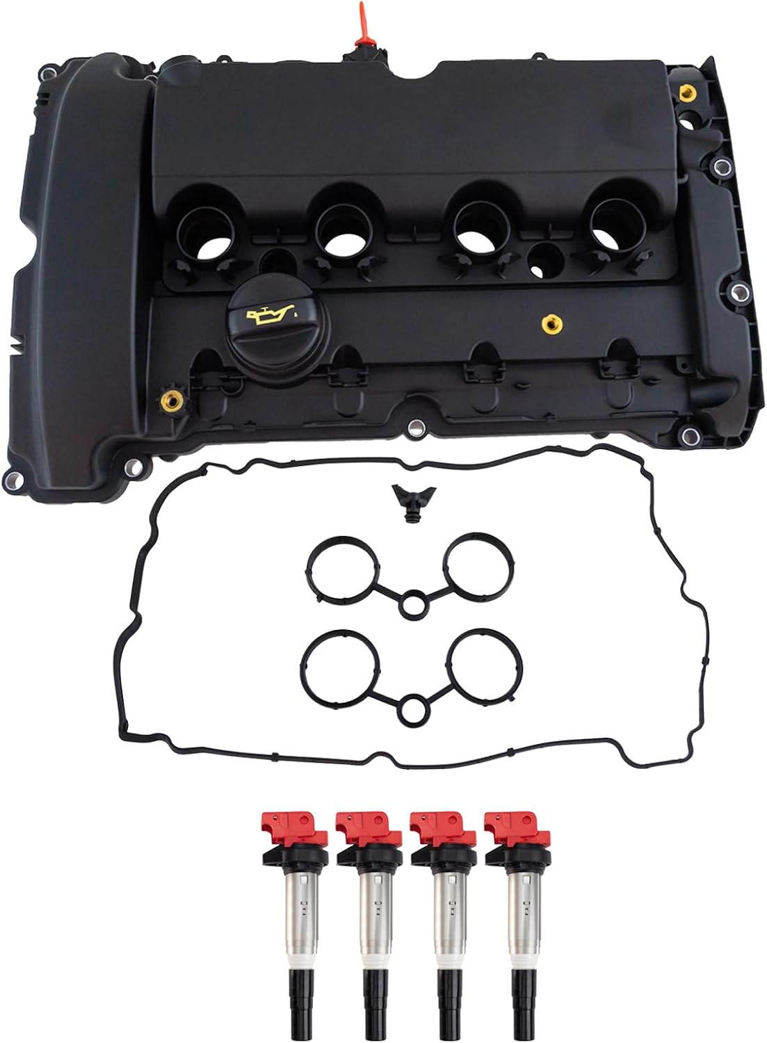 TRQ Ignition Coil Kit 5 Piece High Performance Compatible with 2007 Mini Cooper