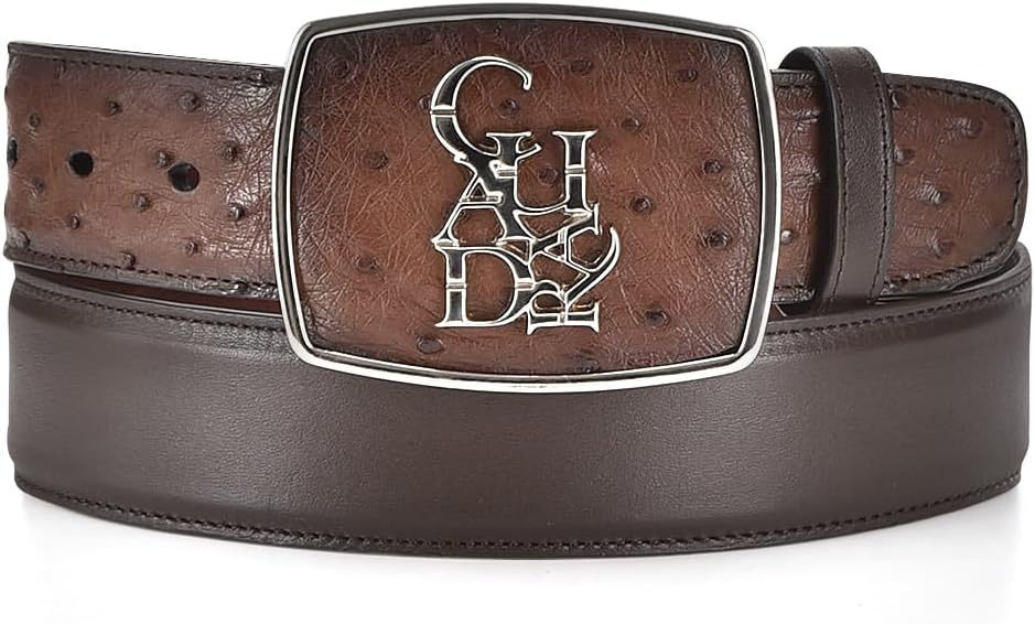 Cuadra Men's Cowboy Belt in Genuine Ostrich Leather CV501A1