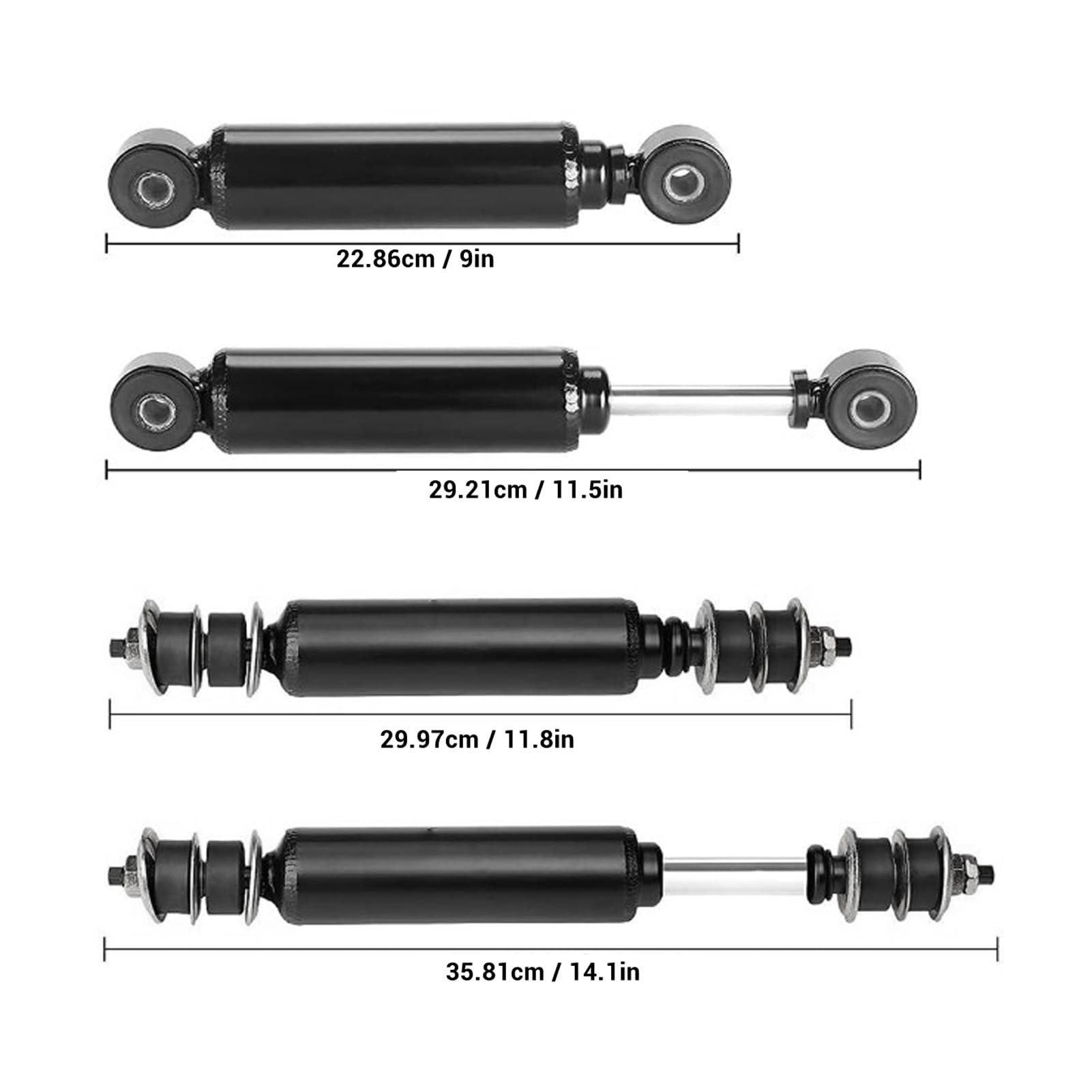 Kit Ammortizzatore per Carrello da Robusto Metallo 4 Pezzi di Ricambio Anteriore Posteriore per Auto Club Adatta per DS e Gas Precedente 1014235 1014236