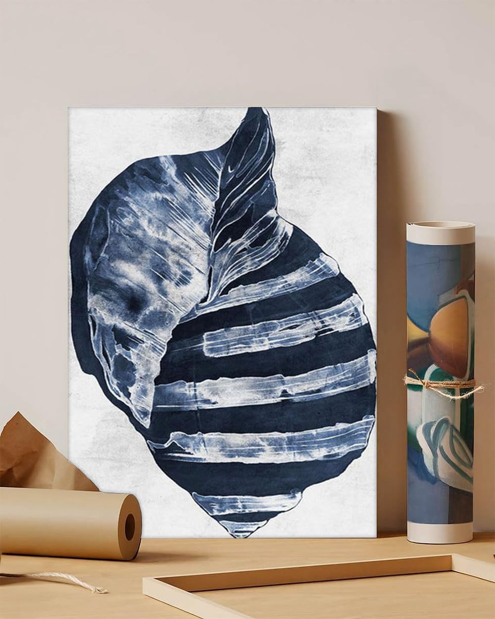 GADGETS WRAP Canvas Gallery Wrap Framed for Home Office Studio Living Room Decoration (11x14inch) - Ocean Seashell II