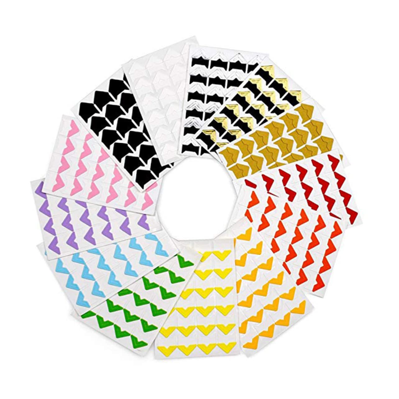 ARTIBETTER 26pk Paper Photo Corners Easy Peel Stick for Scrapbook Decor Frame Album Vintage Scrapbooking Accessories