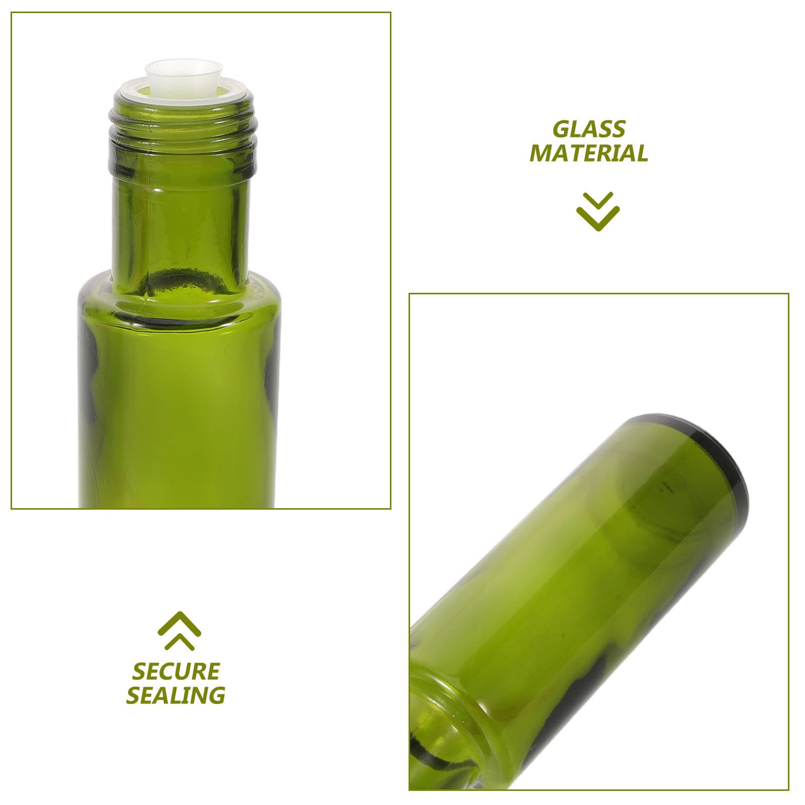 10 Stück Ölprobenflaschen 100ml aus Glas mit Ausgießer und Dichtem Deckel Nachfüllbare Runde Flaschen für Salatölspender zum Reisen den Außenbereich