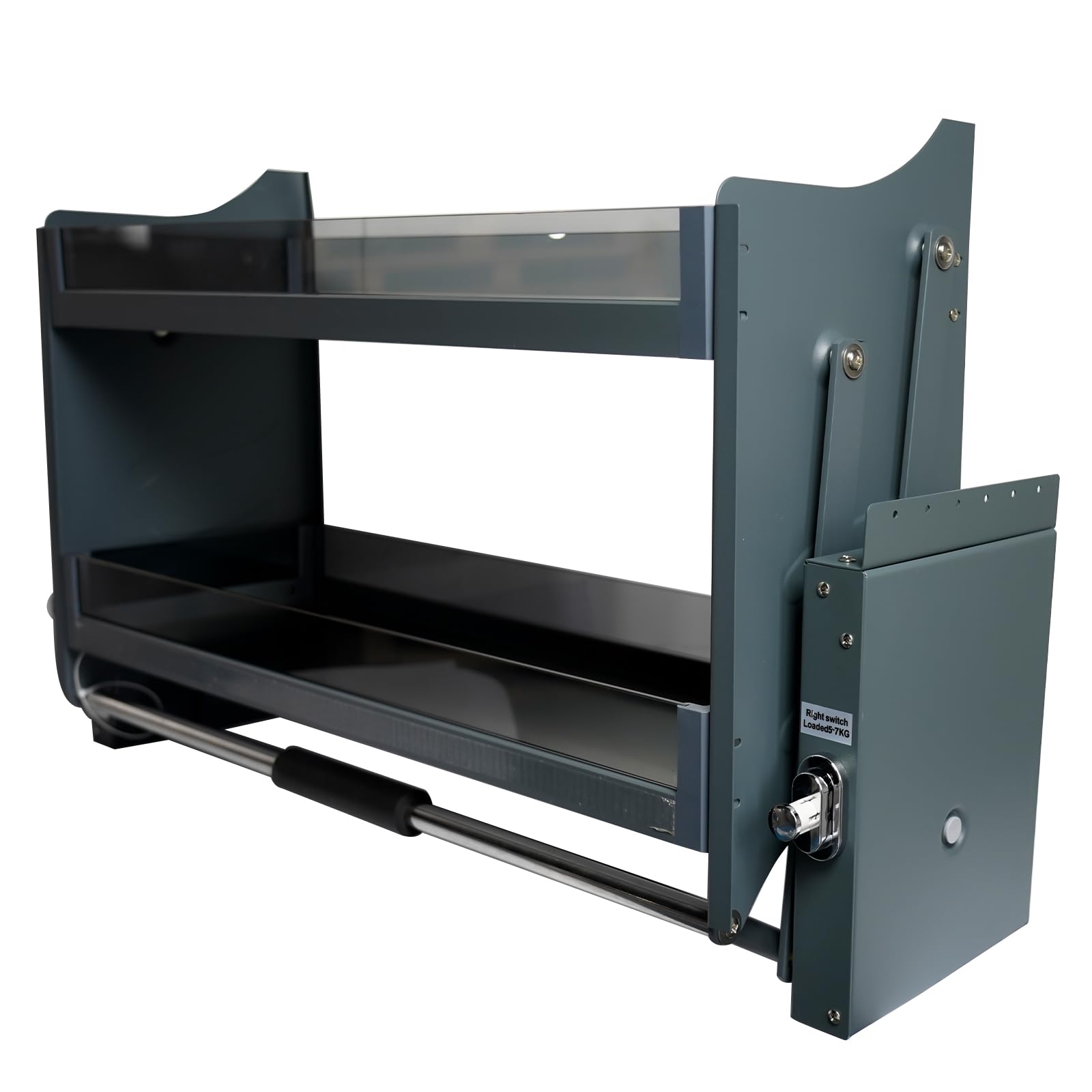 Generic 36 Inch Pull Down Shelf, Pull Down Kitchen Wall Cabinet Organizer, Kitchen Wall Cabinet Storage Pull Out Shelf Spice Rack Storage Shelf, Black