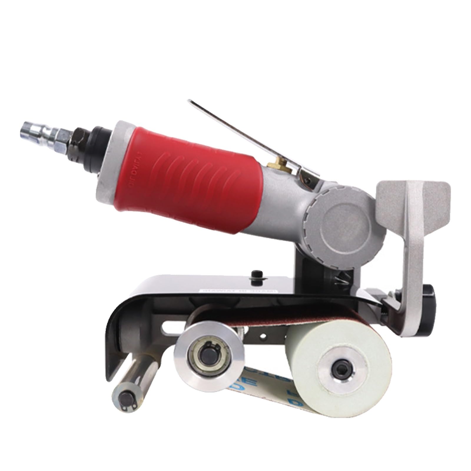 GYKOZY Handheld Pneumatic Belt Sander – 7000 RPM Air Grinder with Adjustable Handle for Wood, Metal, Aluminum & Iron Polishing