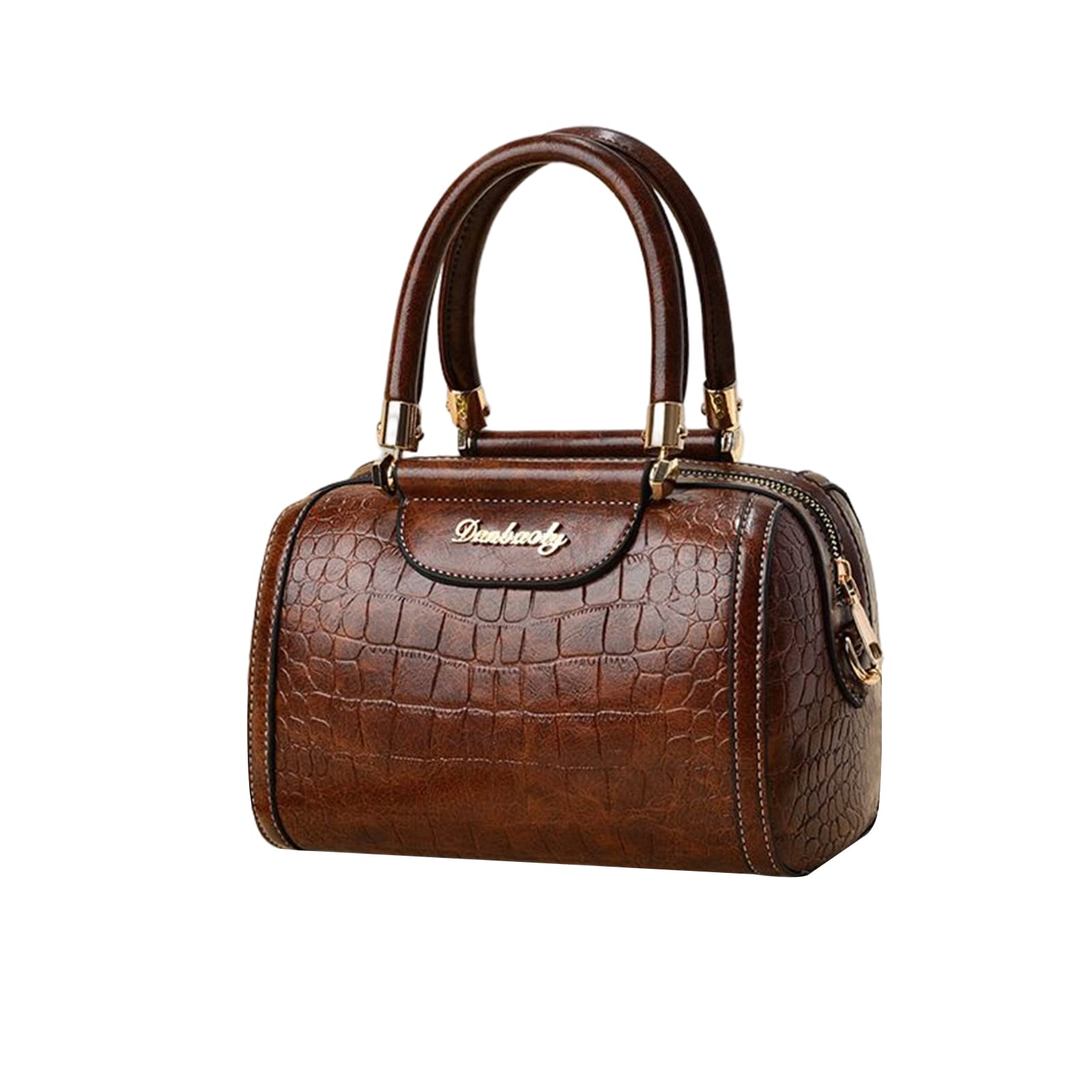NICOLE & DORIS Bolso Bandolera Mujer Bolso de Mano de Cocodrilo Bolso de Hombro de PU Cuero Bolso Señora Bandolera Bolsos Cruzados Bolsos de Fiesta Marrón