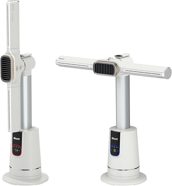 Shark TurboBlade Cool + Heat - 2-in-1 Customizable Tower Fan + Heater for year-round use, bladeless, Oscillates up to 180°, Powerful Cooling + Rapid Room Heating, Remote Control, Dove, TH202WH