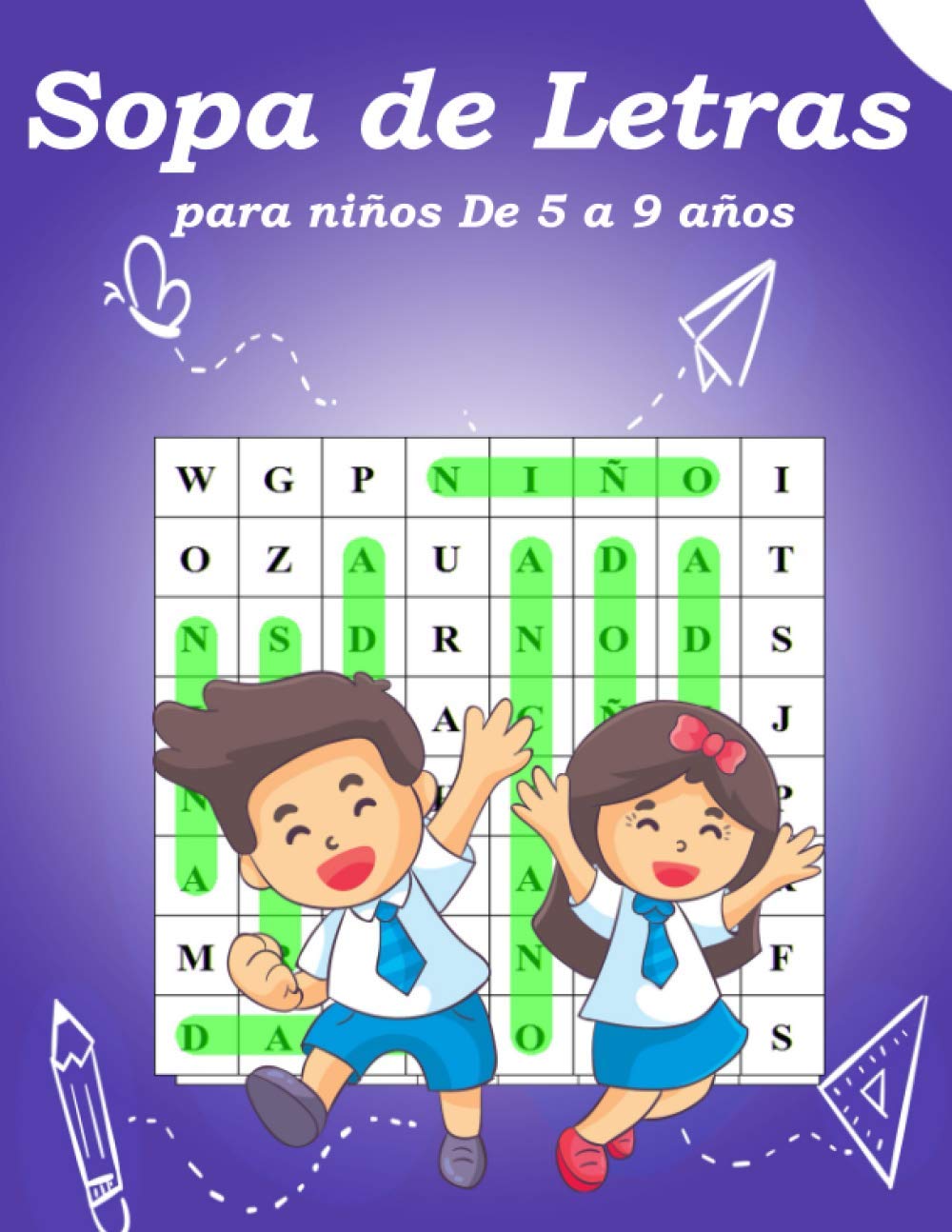 Sopa de letras para niños De 5 a 9 años: Sopa de letras para niños 5-9 años ,Puzzle letras grandes | Para las vacaciones o el tiempo libre