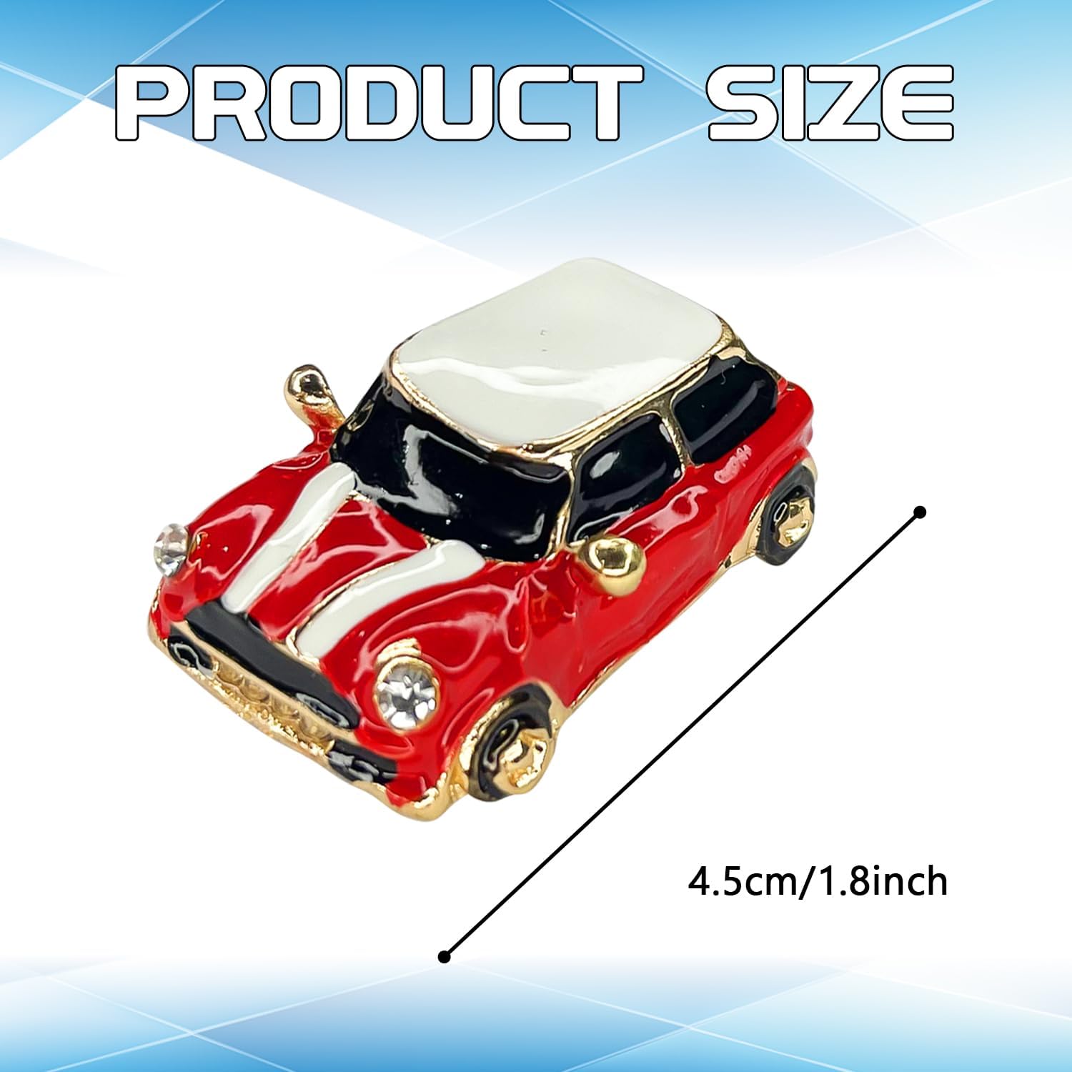 beypovk for Mini Cooper Keychain, Creative 3D Car Model Rhinestone Key Fob Cover Keyring, Universal Cute Key Chain with Ring for Men Women, Car Accessories (Pink)