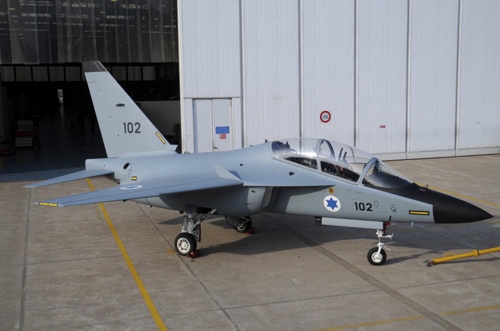 Posterazzi PSTRCN100332M The first Alenia Aermacchi M-346I Lavi trainer of the Israeli Air Force taken at Venegono Airport Italy Poster Print, 17 x 11