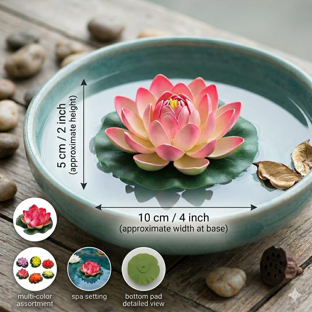 Floating Lotus Flowers - Home & Water Decor -5 Floating Lotus Flowers - Home & Water Decor -5