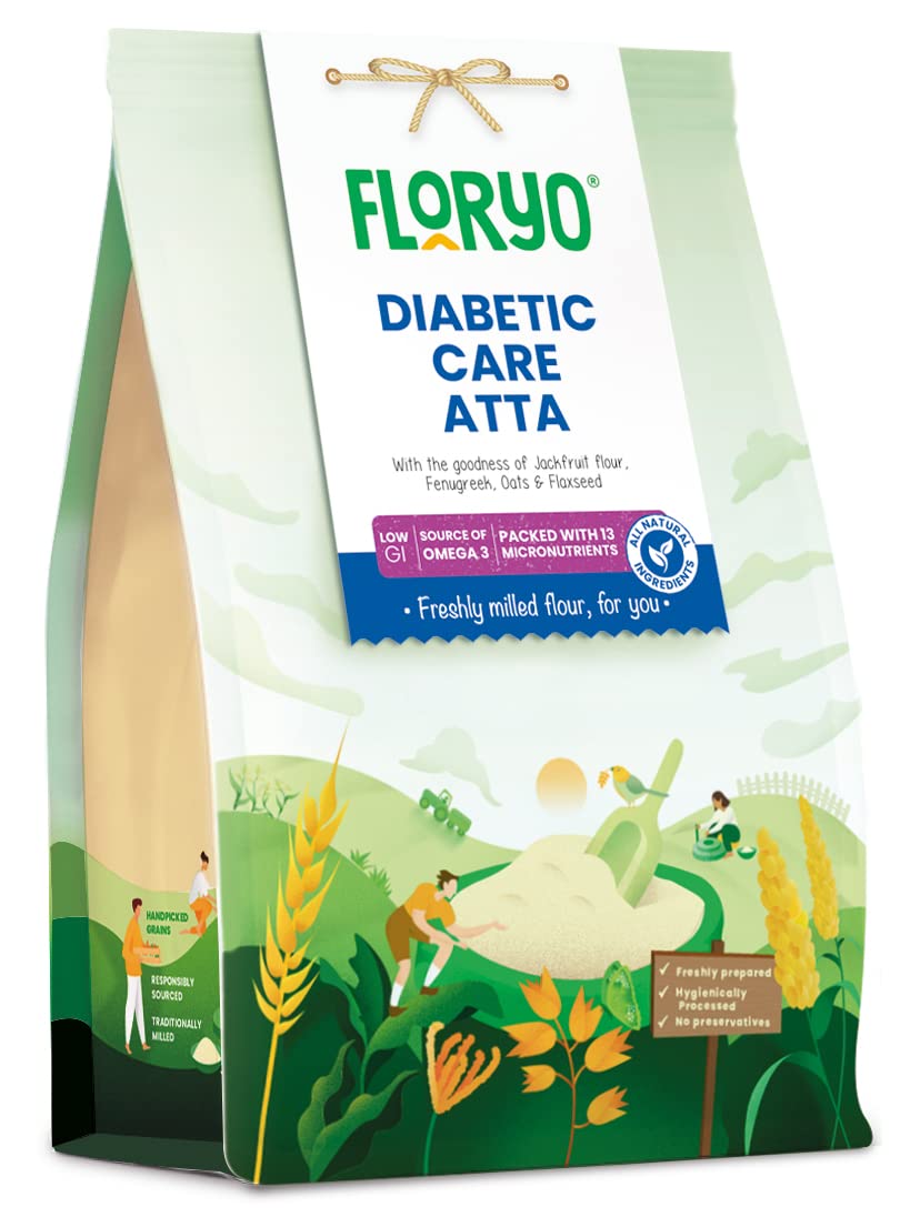 Floryo Diabetic Care Atta | Low GI Flour (Lab Certified) | Source of Omega 3 | Helps in Diabetes Management| Crafted by Expert Nutritionist | Freshly Made-to-Order |1Kg (B0BMW3MKJ2) Amazon Price History, Amazon Price Tracker