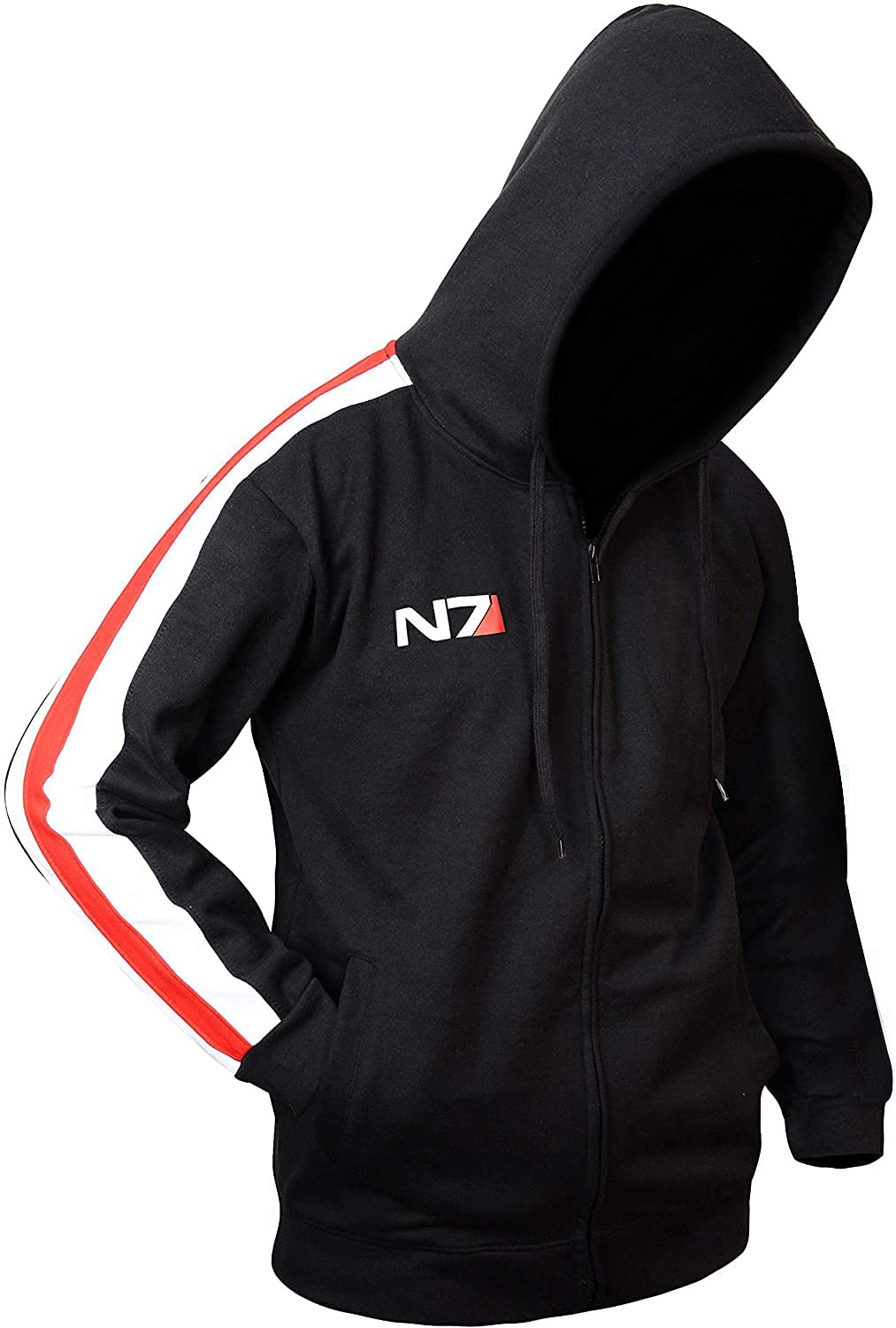 LP-FACON Veste à capuche en polaire pour homme - Costume de jeu vidéo - Noir