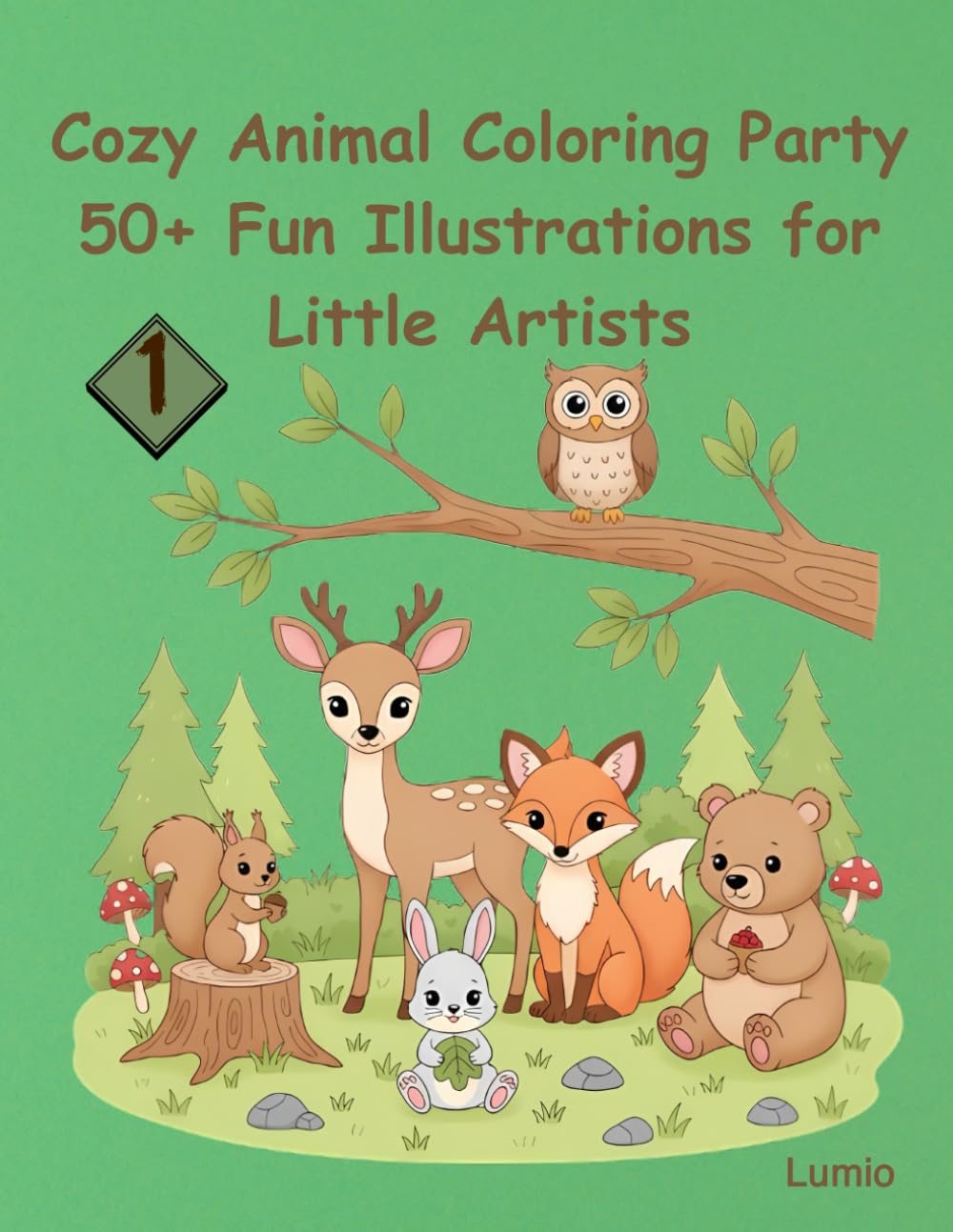 Cozy Animal Coloring Party: 50+ Fun Illustrations for Little Artists: Single-Sided Pages | Perfect for Crayons, Markers, or Colored Pencils (Tiny Hands Coloring Adventures)